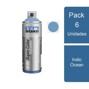 Pack 6 Pinturas Aerosol Spray Expression Indic Ocean Tekbond